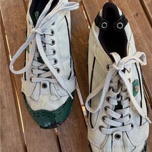 White and Green Diesel Sneakers